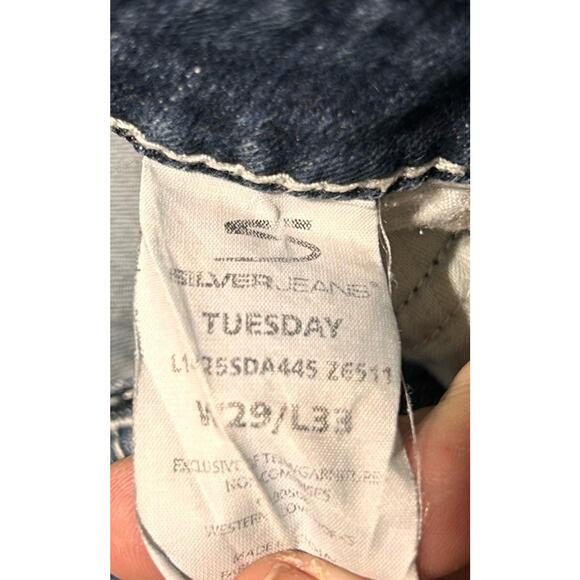 Silver Jeans Tuesday Bootcut Jeans Women's 29x33 Blue Denim Stretch - Picture 4 of 11